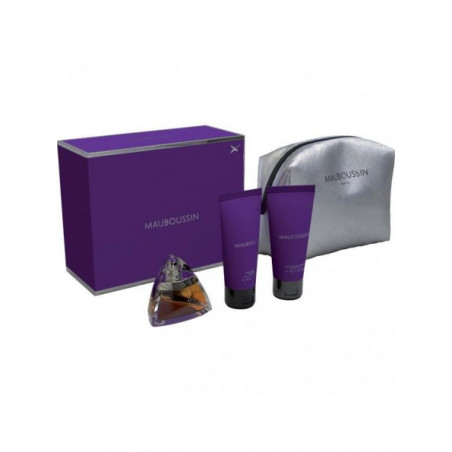 Mauboussin Coffret 4 Pièces EDP 100ml+Gel Douche100 ml+Lait Corps 100 ml +Trousse+
