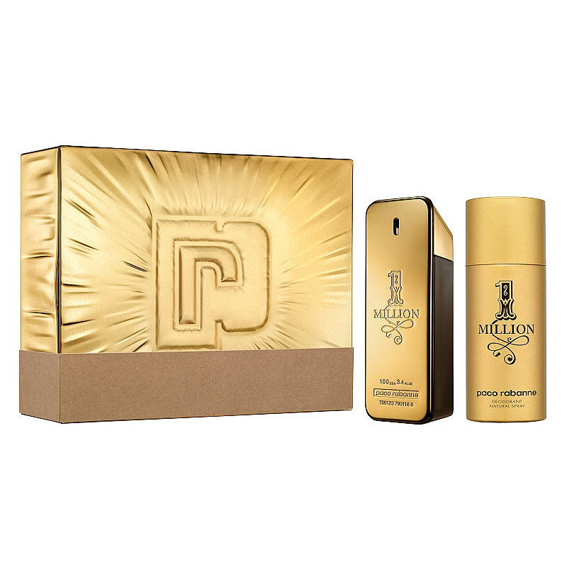 1 Million  Paco Rabanne  Homme   Coffret  Le Parfum  EDP Vaporisateur  100 ml+ Déodorant 150 ml Spray